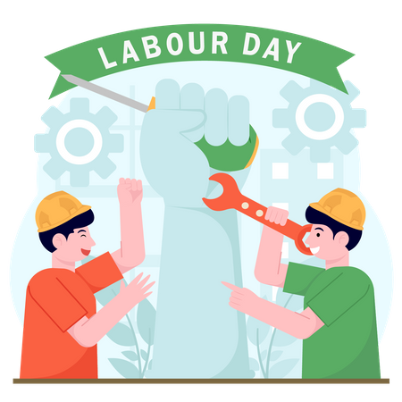 Happy Labour's Day  Illustration