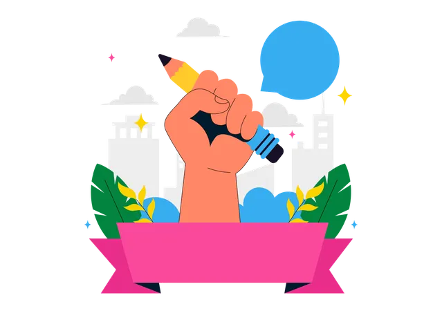 Happy Left Handers Day  Illustration