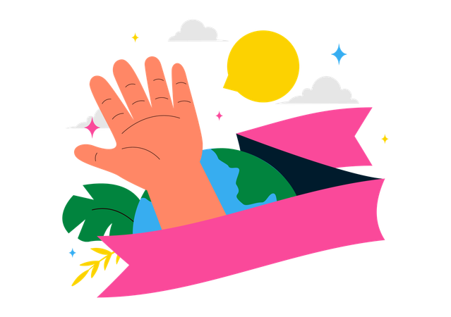 Happy Left Handers Day  Illustration