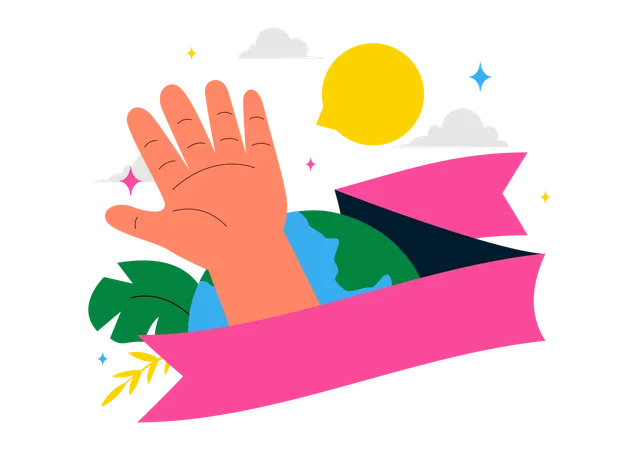 Happy Left Handers Day  Illustration