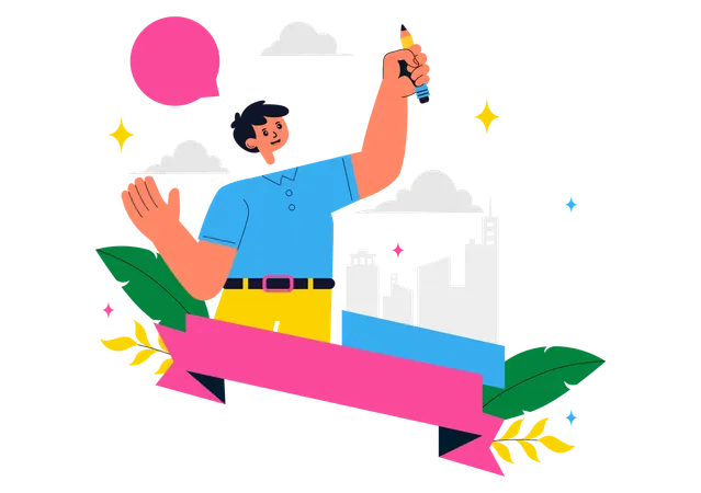 Happy Left Handers Day  Illustration