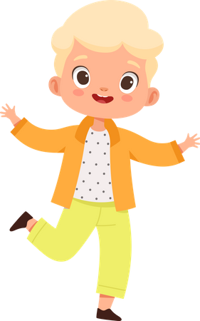Happy little boy Illustration