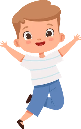 Happy Little Boy  Illustration