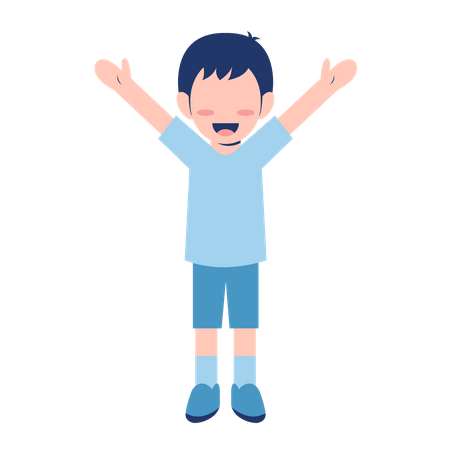 Happy Little Boy  Illustration