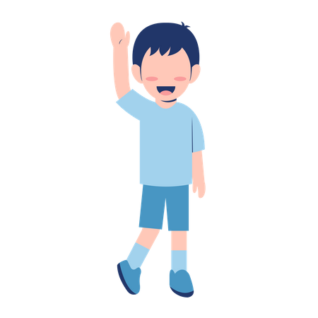 Happy Little Boy  Illustration