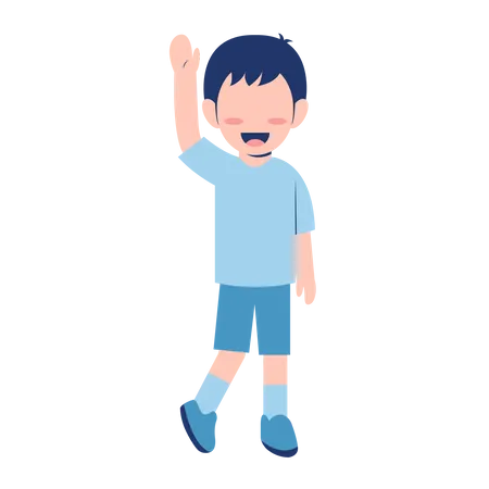 Happy Little Boy  Illustration