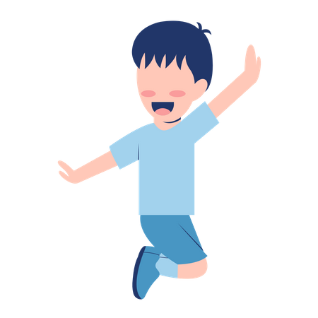 Happy Little Boy  Illustration