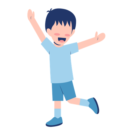 Happy Little Boy  Illustration