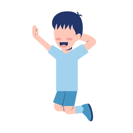 Happy Little Boy  Illustration