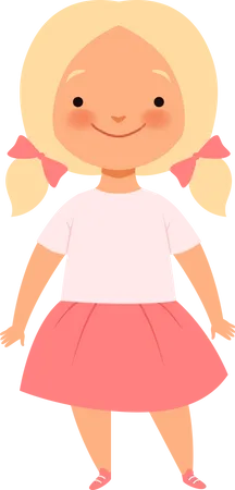 Happy Little girl  Illustration