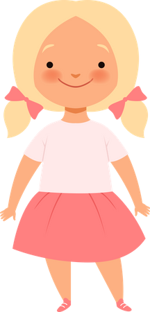 Happy Little girl  Illustration