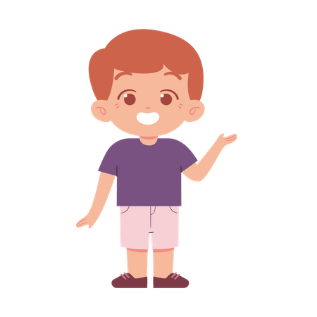Happy Little Kid  Illustration