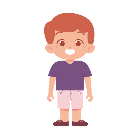 Happy Little Kid  Illustration