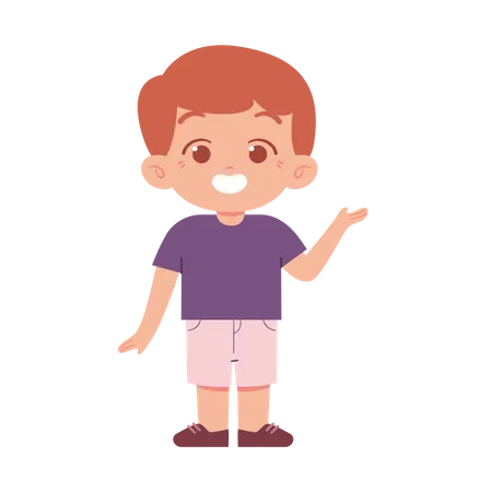 Happy Little Kid  Illustration