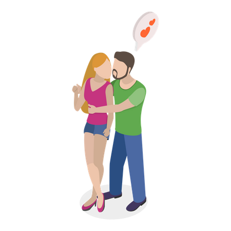 Happy Love Couples  Illustration