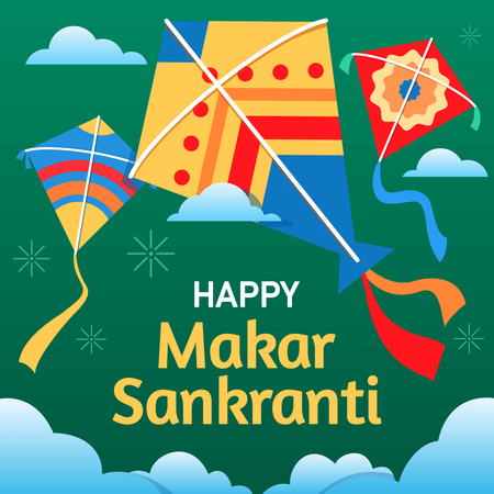 Happy Makar Sankranti  Illustration