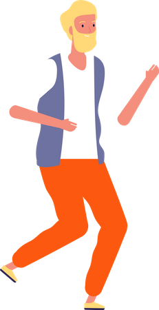 Happy man dancing  Illustration