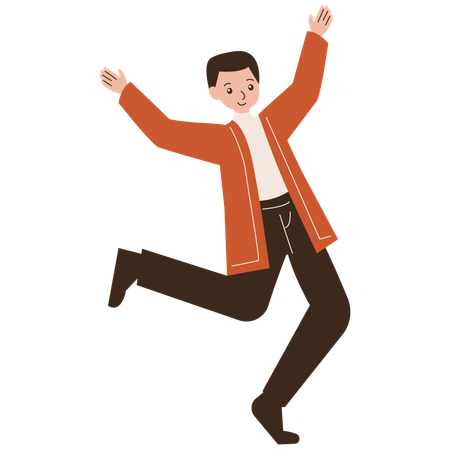 Happy man gesture  Illustration