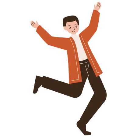 Happy man gesture  Illustration