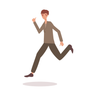 happy man jumping illustration free download