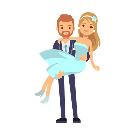 Happy Married Couple  Illustration