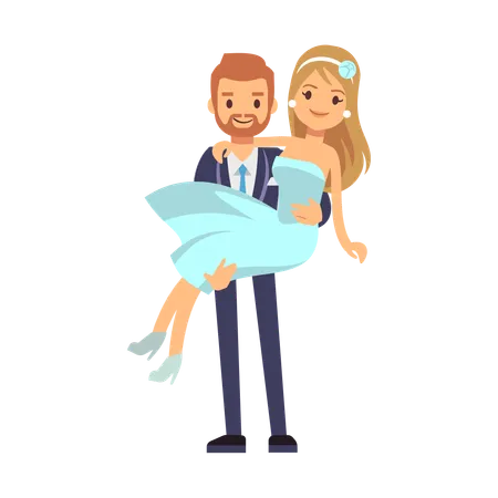 Happy Married Couple  Illustration