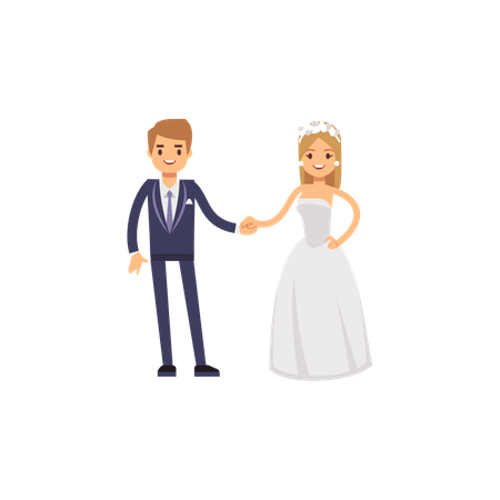 Happy Married Couple  Illustration