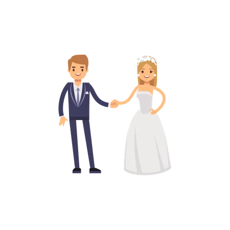 Happy Married Couple  Illustration