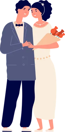 Happy married couple  Illustration