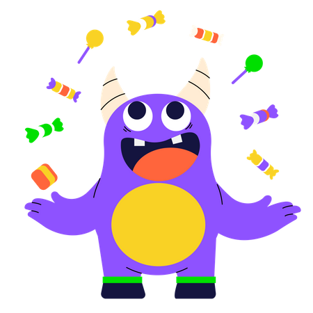 Happy Monster  Illustration