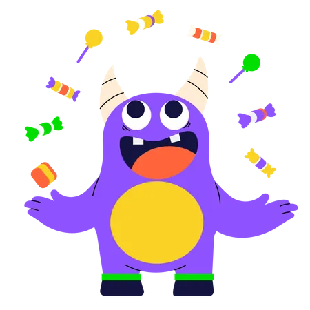 Happy Monster  Illustration