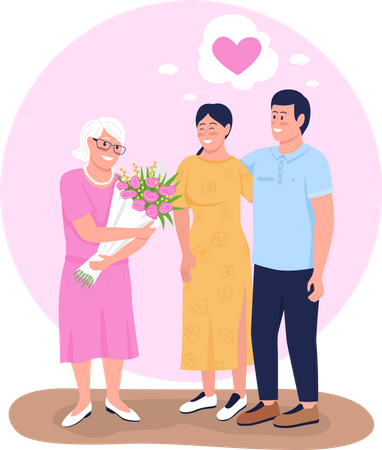 Happy mother day Illustration