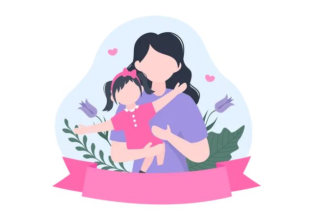 Happy Mother Day  Illustration