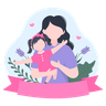 happy mother day illustration