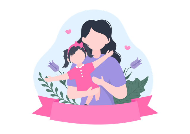 Happy Mother Day  Illustration