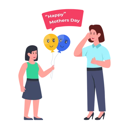 Happy Mother's Day Illustration