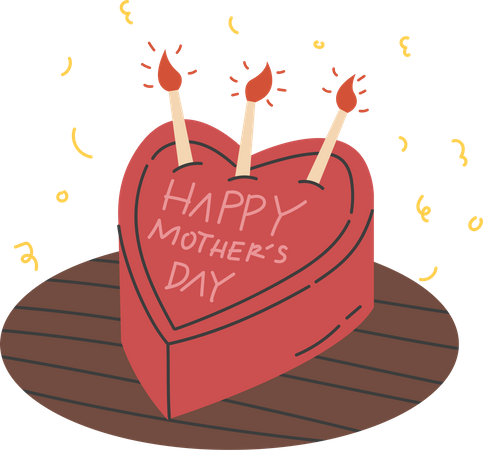 Happy Mother's Day Cake  Illustration