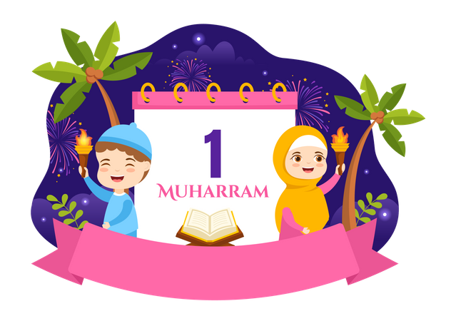 Happy muharram  Illustration