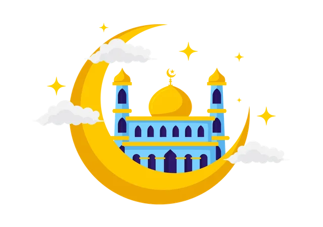 Happy Muharram Vector Illustration With Celebrating Islamic New Year In Flat Cartoon Hand Drawn Landing Page Background Templates Illustration