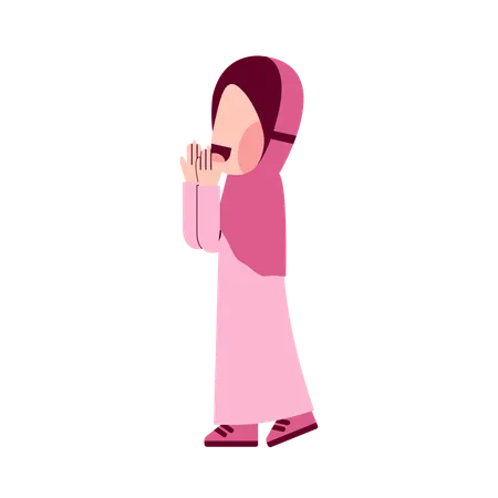 Happy Muslim Child  Illustration
