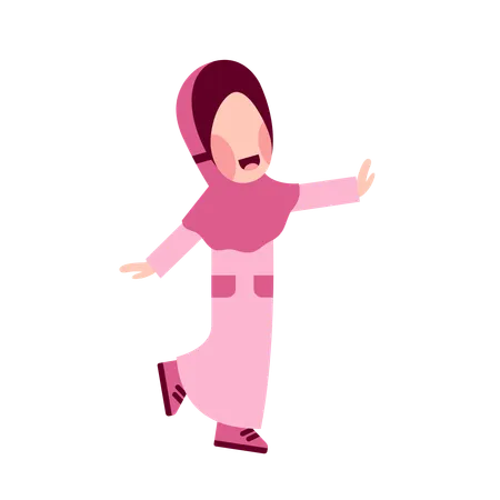 Happy Muslim Child  Illustration