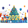 illustration happy new year 2021