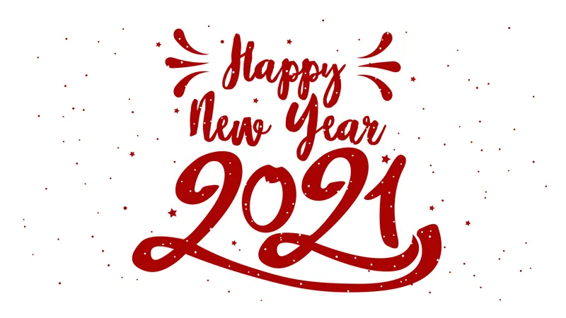 Happy new year 2021  Illustration
