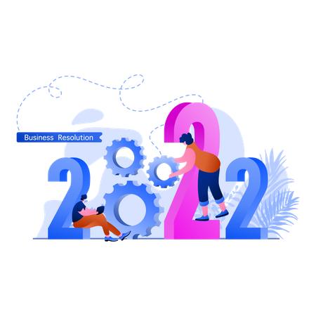 Happy New Year 2022 Illustration
