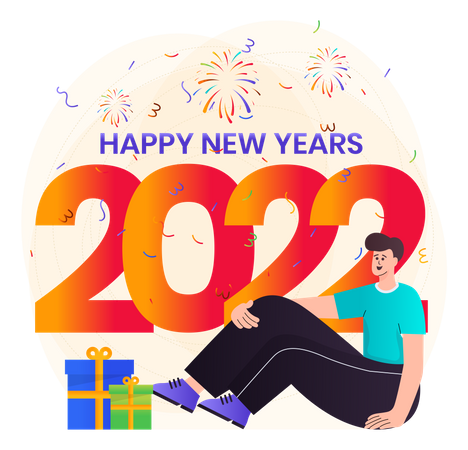 Happy New Year 2022 Illustration