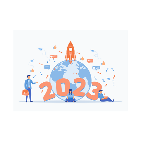 Happy new year 2023  Illustration