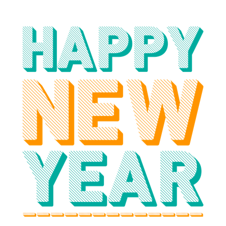 Happy new year 2024 font and typograph  Illustration