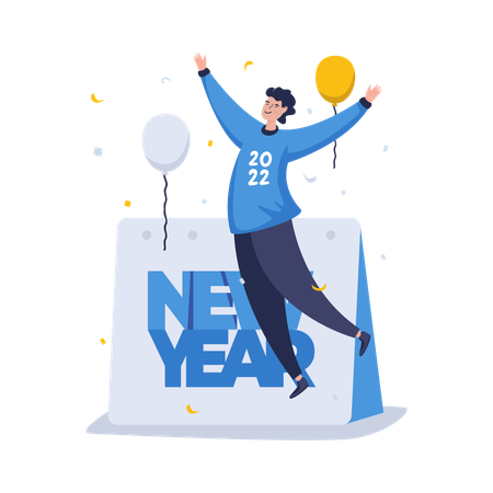 Happy new year  Illustration