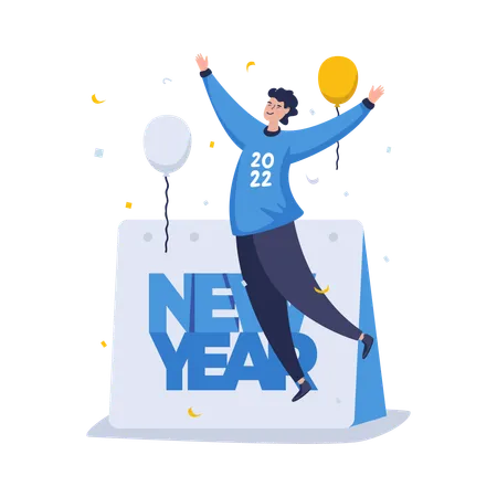 Happy new year  Illustration