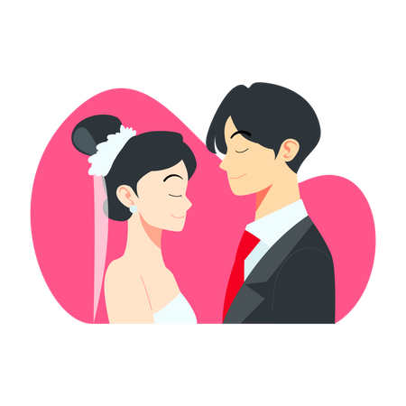 Happy Newlywed  Illustration